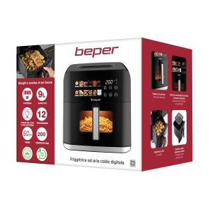 Friteuza cu aer cald BEPER P101FRI091, 9 Litri, 1800 W, Touchscreen - Img 8