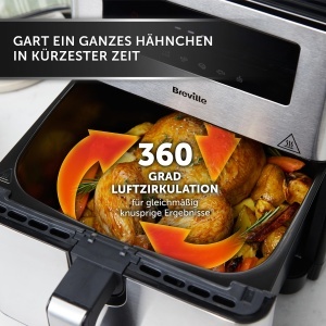 Friteuza cu aer cald Breville Halo VDF131X, 9L, 1700W, inox - Img 4
