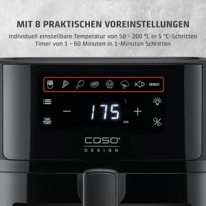 Friteuza cu aer cald CASO AirFry 6.0, 6 Litri, Timer, Inox - Img 8