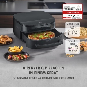 Friteuza cu aer cald CASO AirFryPizzaChef, 6L, Dual-Heating, Design compact - Img 3