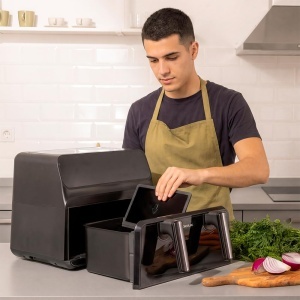 Friteuza cu aer cald Cecotec Cecofry Advance 9000, 2200 W, 9L, Dual-Temperatura - Img 4