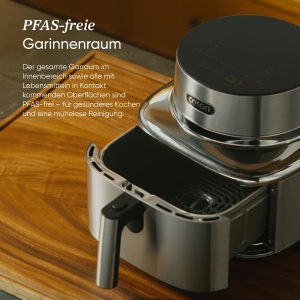 Friteuza cu aer cald COSORI ICONIC, 6.2L, Inox, PFAS Free - Img 3