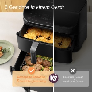 Friteuza cu aer cald Cosori TurboTower Basic, 10.8L, tehnologie TurboBlaze - Img 5