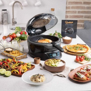 Friteuza cu aer cald fara ulei 3.5 L TurboCecoFry 4D Healthy. 1350 W, Dietetic, 8 programe, Timp si temperatura reglabile, Gatit pe 2 niveluri, Paleta de amestecare, Carte de retete - Img 2