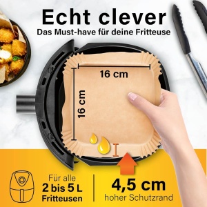 Friteuza cu aer cald GOURMETmaxx 2-5 litri, 50 bucati, antiaderente - Img 6
