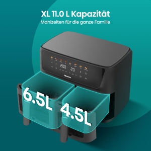 Friteuza cu aer cald Hisense HAF2700DCD 11L Negru 2700W 8 programe presetate - Img 7