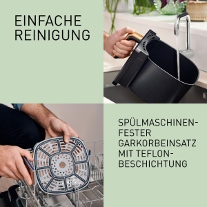 Friteuza cu aer cald Panasonic NF-CC600AXE, 6 l, 1450 W, negru cu detalii roz - Img 9