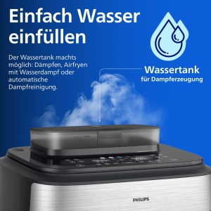 Friteuza cu aer cald Philips 5000 Megabasket, 9.5L, Argintie - Img 7