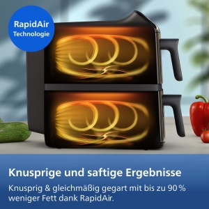 Friteuza cu aer cald Philips Airfryer 4000 Series NA46000, 10L, 2 cosuri - Img 7