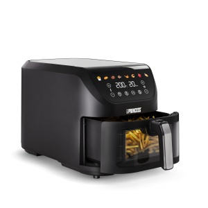 Friteuza cu aer cald Princess SlimFry 8L, 2000W, Digitala, Design Slim