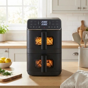 Friteuza cu aer cald Salter VertiCook, 9 l, 2400 W, 2 sertare - Img 8