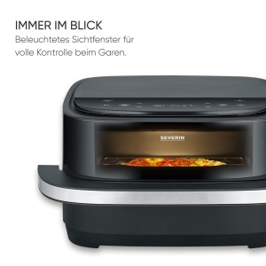 Friteuza cu aer cald Severin S-Fry FR 2464 4L 2100W NegruArgintiu 10 programe presetate - Img 6