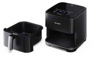 Friteuza cu aer cald SHARP AF-GS552AE-B 5.5L cu control digital - functie de afisaj tactil, 8 programe, 1650W, negru, coacere fara ulei - Img 4