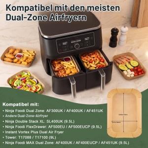 Friteuza cu aer cald TopEsct Backpapier 120 buc BPA liber 21x14cm - Img 2