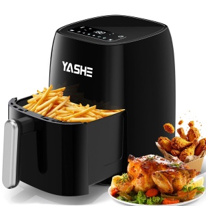 Friteuza cu aer cald YASHE 4.2L, 1500W, LED Touchscreen, 6 programe