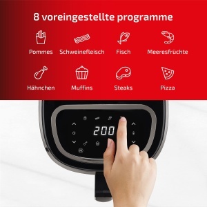 Friteuza cu aer Ufesa Jaguar Deep Fryer 35L 8 programe presetate 1200 W panou tactil comutator temporizator temperatura 80deg-200deg fara BPA si PFOA  - Img 5