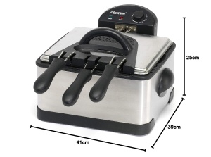 Friteuza cu ulei Bestron DF402B, 4 litri, 2000 W, inox - Img 3