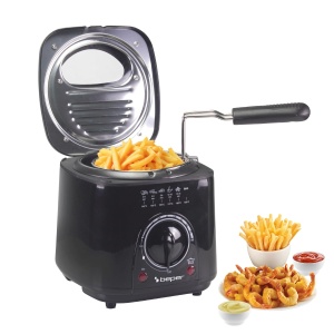 Friteuza electrica Beper P101FRI100, 1 l, 950 W, negru
