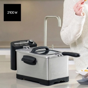 Friteuza electrica Taurus Profi-Fritteuse, 3 l, 2100 W, inox - Img 2