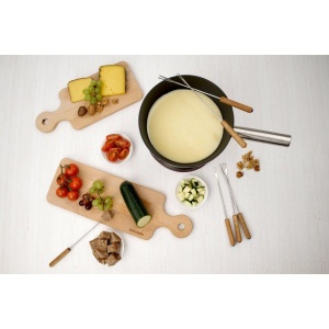 Furculite fondue Fackelmann 31029 din inox cu maner din lemn, 25 cm - Img 10