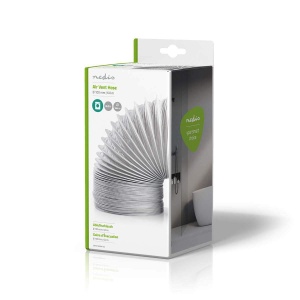 Furtun PVC Nedis 100 mm, 6 m, flexibil, alb pentru ventilatie si uscatoare - Img 2