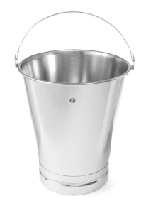 Galeata din inox HENDI, 15L, diametru 305mm, cu fund intarit