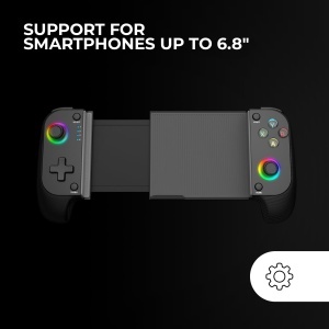 Gamepad Mars Gaming MGPX Bluetooth 50 RGB Neon Dual Vibration Negru - Img 2