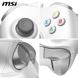 Gamepad MSI Force GC200 White cablu USB 30 vibratii duale analog sticks avansate - Img 6