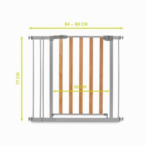 Garda de siguranta pentru copii Hauck Woodlock 2, 84-89 cm, metal si lemn, montaj fara gaurire - Img 4