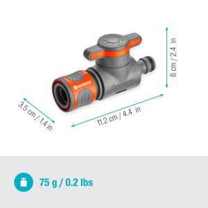 Gardena Regulierventil 18267-20 Reglare debit apa Conector furtun Gradina Gri Portocaliu - Img 3