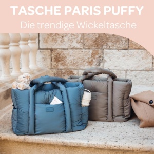Geanta multifunctionala BEABA Paris Puffy 25L sistem prindere carucior culoare maro - Img 2