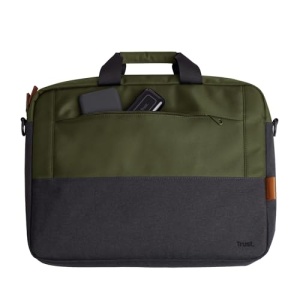 Geanta pentru laptop Trust Lisboa 16 inch, geanta de umar barbati femei cu curea de carucior, geanta din sticle PET reciclate, geanta de lucru pentru afaceri de calatorie MacBook notebook HP Dell Asus Lenovo - verde - Img 14