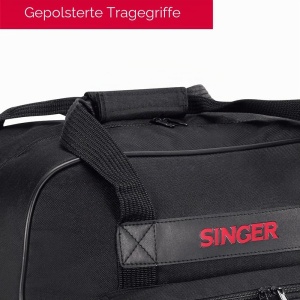 Geanta pentru masina de cusut Singer, universala, neagra, 45.7 x 25.4 x 33 cm - Img 6