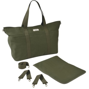 Geanta pentru scutece Beaba Madrid XXL 44L, khaki, 11 compartimente, impermeabila - Img 5