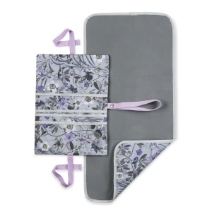 Geanta pentru scutece hauck Change N Walk, cu saltea de schimb, gri floral