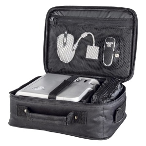 Geanta proiector Hama Sportsline mare (geanta proiector dimensiune L, 27 x 39 x 15 cm pentru proiector Acer, BenQ, Epson, LG, Optoma) Negru - Img 6