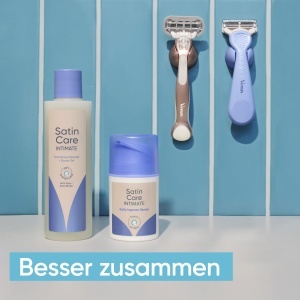Gel de curatare si ras Satin Care Intimate, 190ml, cu Aloe Vera si Shea Butter - Img 8
