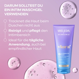 Gel de curatare Weleda Vlora pH Balancing Wash 200 ml, vegan, pentru ingrijirea intima - Img 4