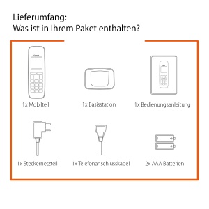 Gigaset E290 - Telefon fara fir pentru seniori fara robot telefonic cu butoane mari - Taste de selectare a destinatiei pentru numere importante, functie de amplificare pentru ascultare foarte tare, negru [versiunea germana] - Img 6