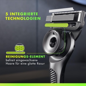 Gillette Labs Rasoir cu Element de Curatare 5 lame suport de perete - Img 3