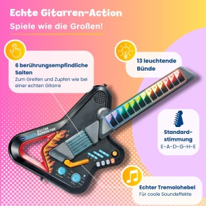 Gitara electrica interactiva VTech Kidi Guitar Superstar cu LED-uri - Img 3
