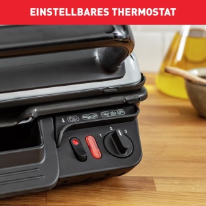 Gratar de contact Tefal GC3060 3 in 1 | cu functie de coacere | Suprafata dubla a gratarului atunci cand este desfasurata ca gratar de masa/gratar | Sandwich, friptura, panini | termostat reglabil | acoperit antiaderent | Gri - Img 3