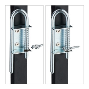 Gratar de protectie pentru caini Relaxdays, extensibil 17-130 cm, inaltime 87,5-100 cm, bambus, negru - Img 7