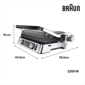 Gratar electric Braun MultiGrill 9 CG 9167, 2200W, 3 tipuri de placi - Img 7