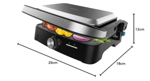 Gratar electric Cecotec RocknGrill 1500W, deschidere 180, strat antiaderent, tava pentru grasime - Img 10