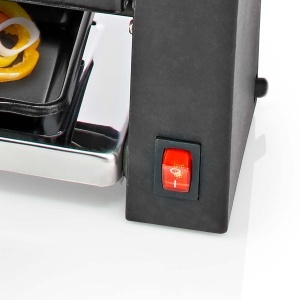 Gratar electric Raclette Melissa, 400W, compact, antiaderent, negru - Img 3