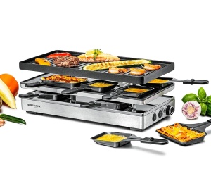 Gratar electric Raclette ROMMELSBACHER RCP 1800, 8 persoane, 2 m cablu