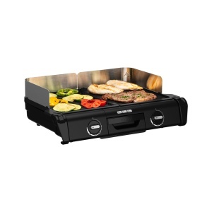 Gratar electric Tefal BBQ Family TG800N10 2400W 2 suprafete independente negruargintiu - Img 2