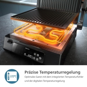 Grill Contact Philips HD630770, 8 Functii Predefinite, Temperatura 60-220C - Img 5