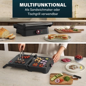 Grill Contact Princess 1500 W, 180 Deschidere, Placi Detasabile, Inox - Img 4